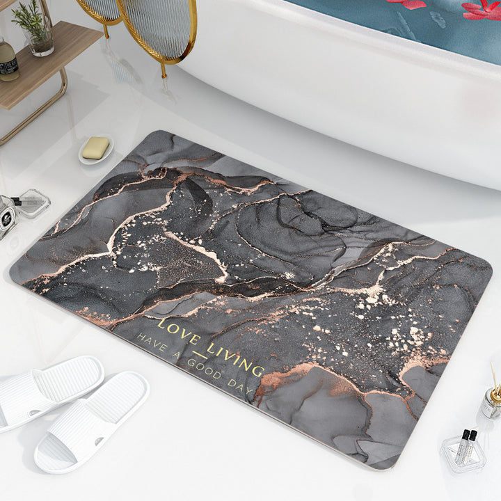 Luxurious Marble Pattern Bath Mat Kalsten