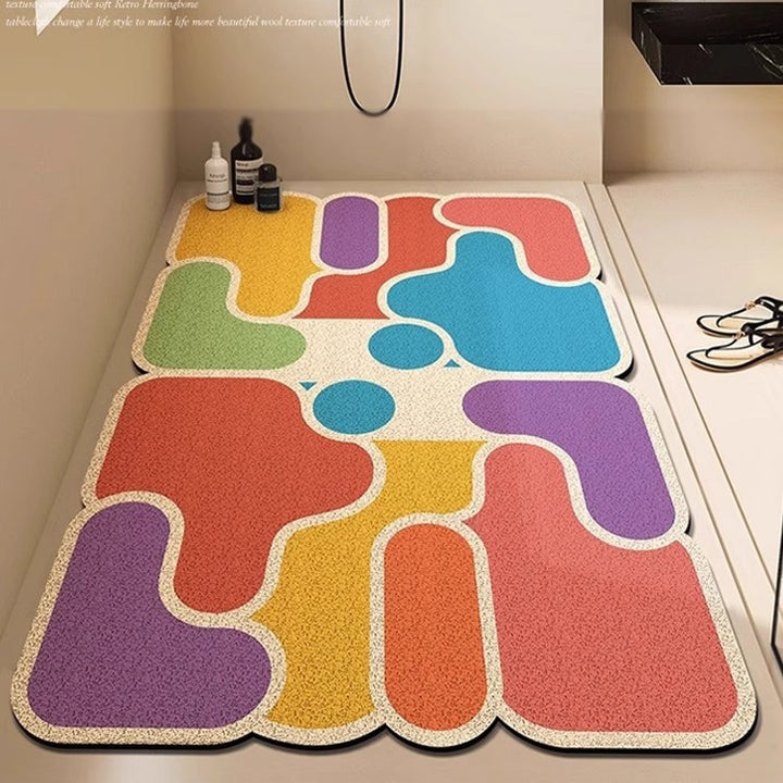 Modern Geometric Bath Mat Kalsten