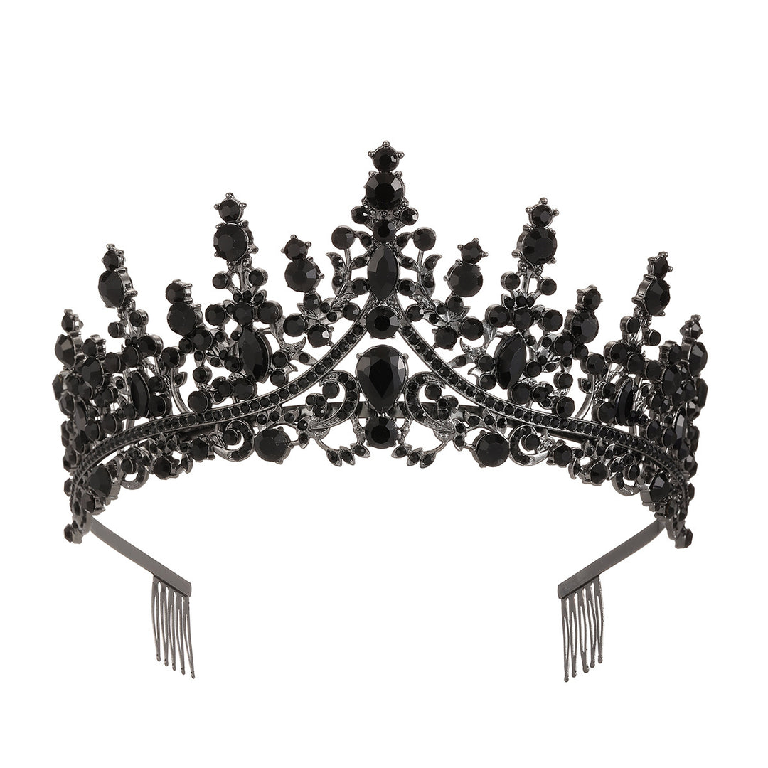 Ladies Opulent Tiara with Black Crystal Detailing Kalsten