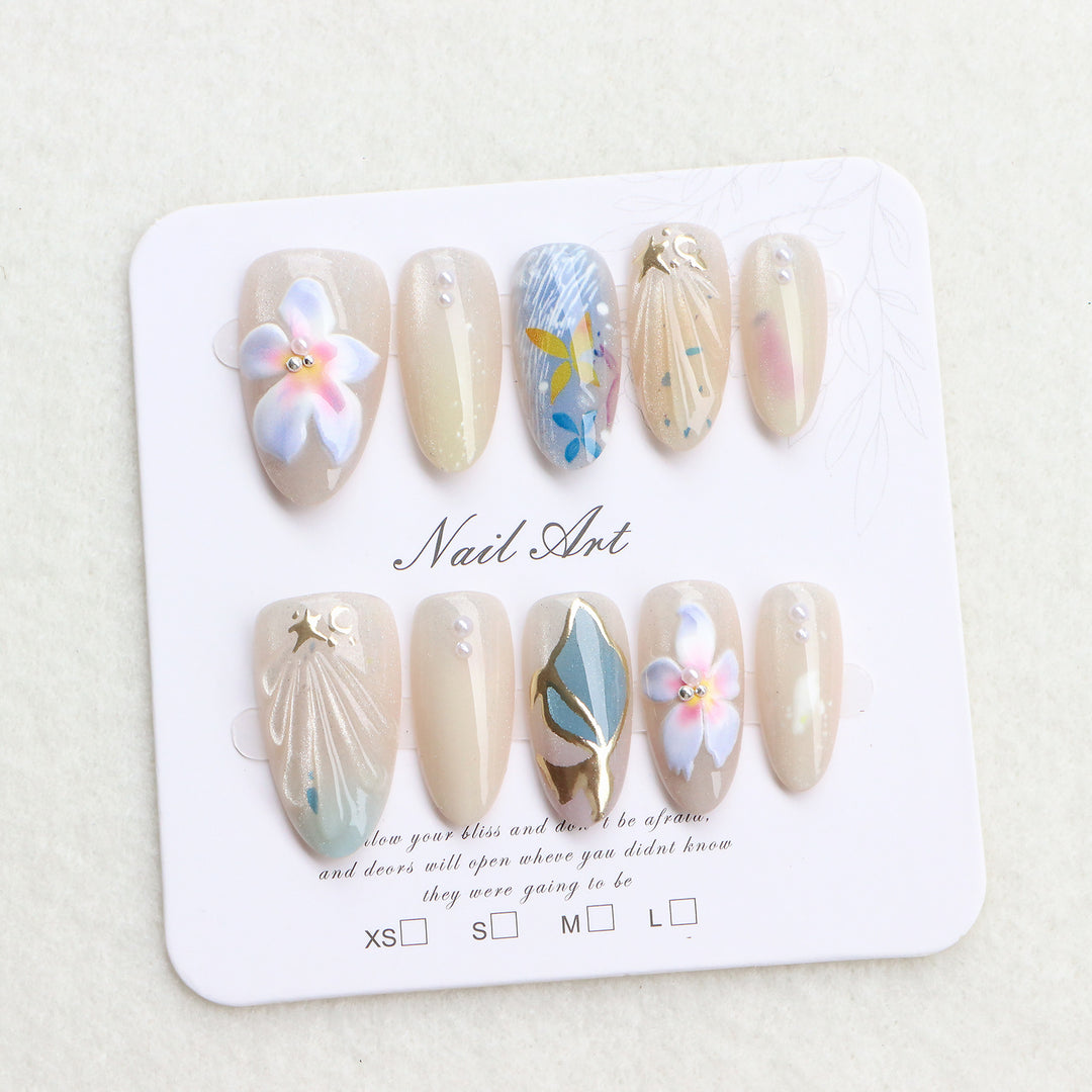 Artistic Floral Nail Design Kalsten