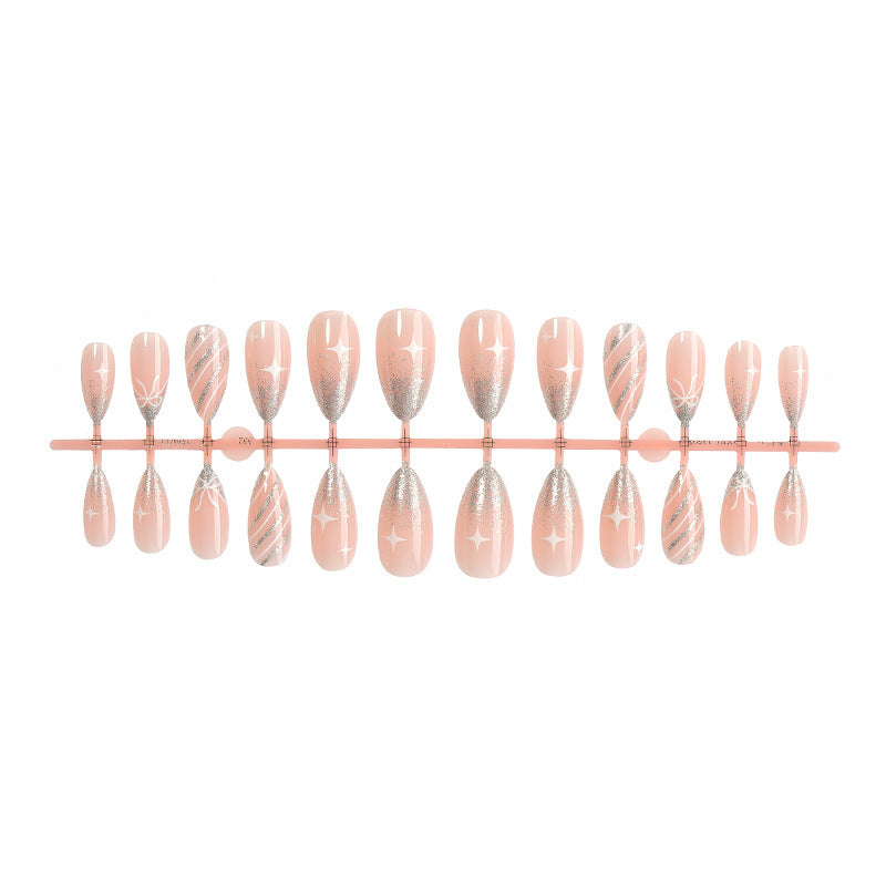 Elegant artificial nail set with glitter accents Kalsten