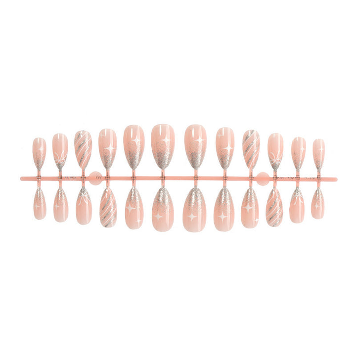 Elegant artificial nail set with glitter accents Kalsten