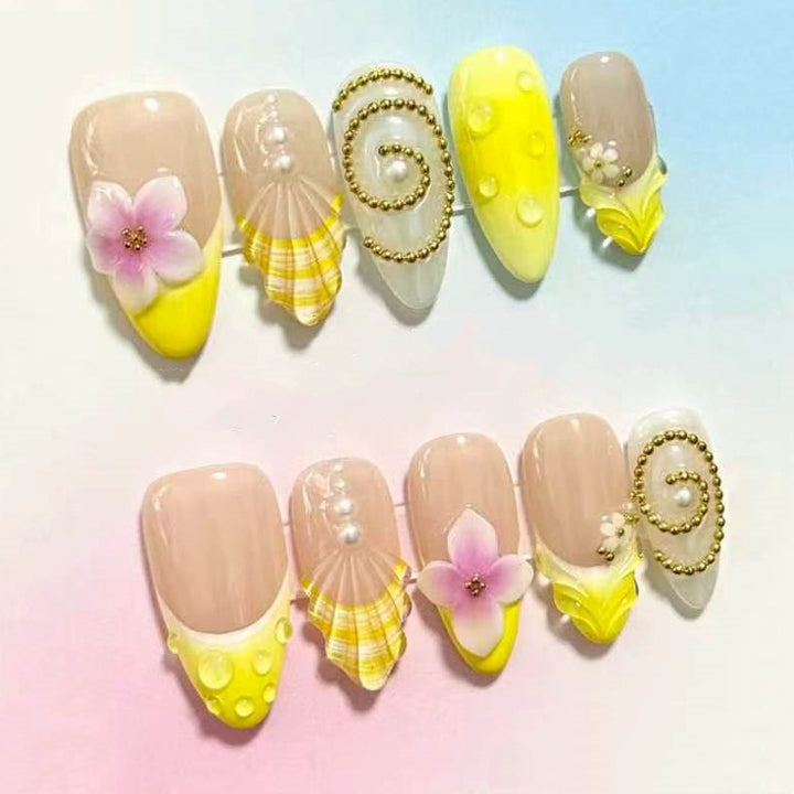 Artistic Designed Press-On Nail Set Kalsten