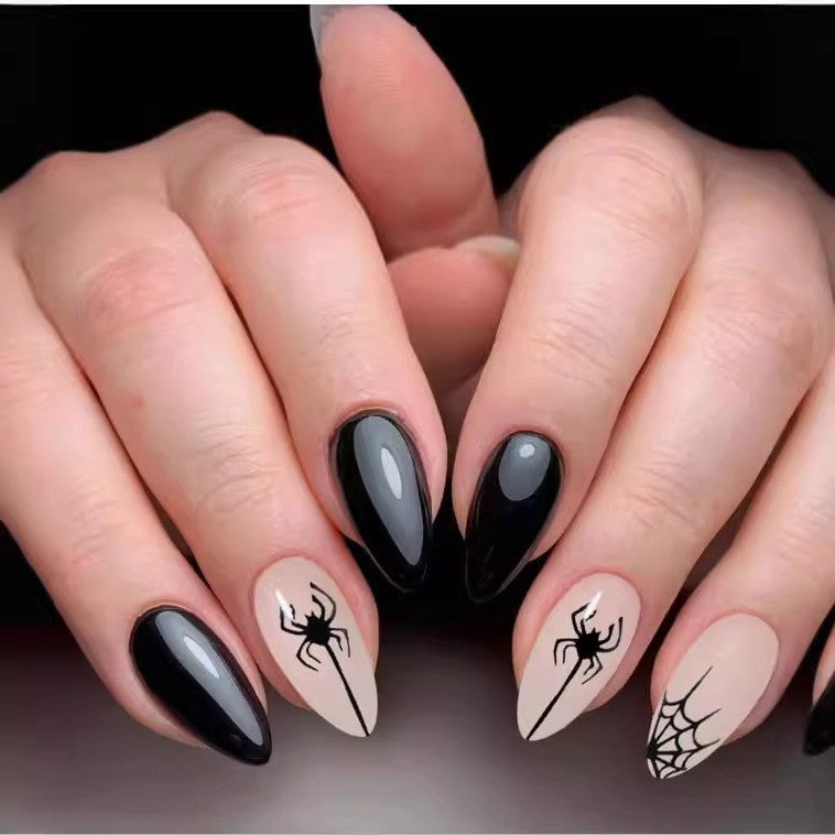 Artful Ghost-Themed Press-On Nails Kalsten