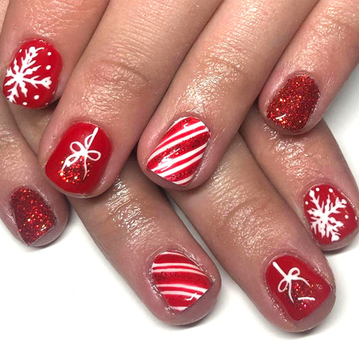 Festive Seasonal Glitter Nail Art Kalsten