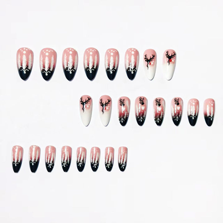Artificial nails in festive reindeer design Kalsten
