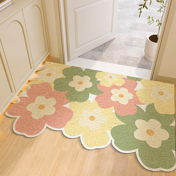 Floral Print Decorative Area Rug