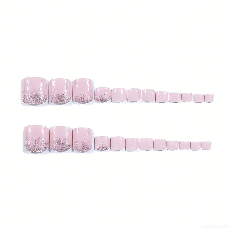 Elegant Glitter Ombre Toe Nail Art Kalsten