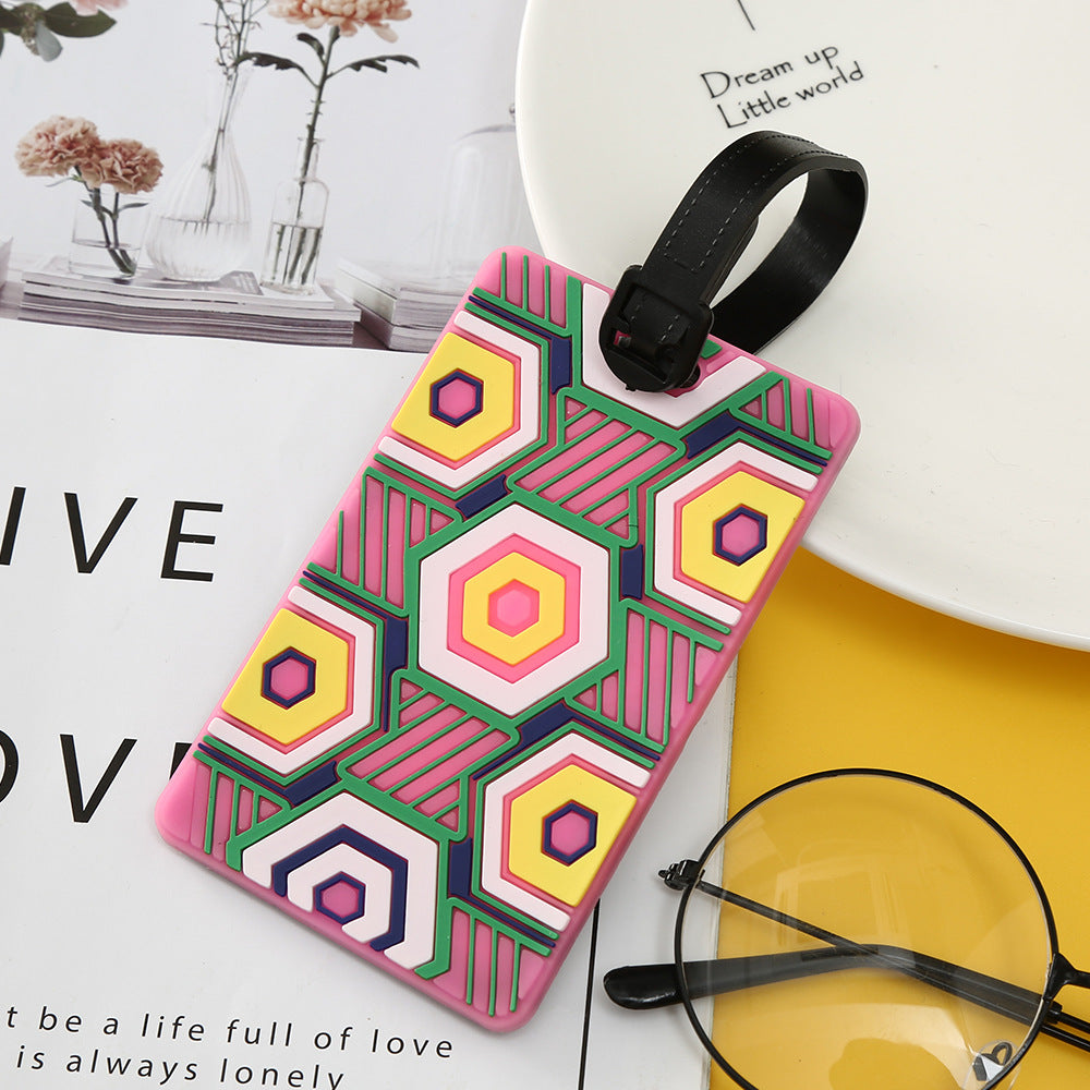 Unisex Luggage Tag with Modern Geometric Design Kalsten
