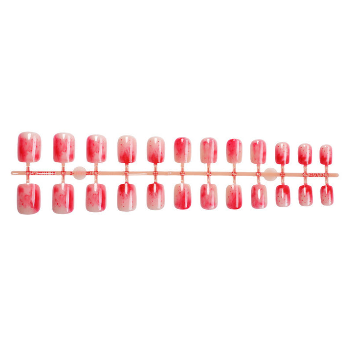 Trendy artificial nail set with modern marble and ombre design Kalsten