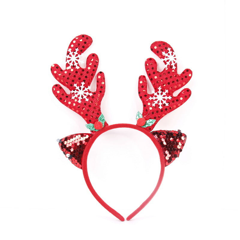 Festive Christmas headband with fun Santa figures