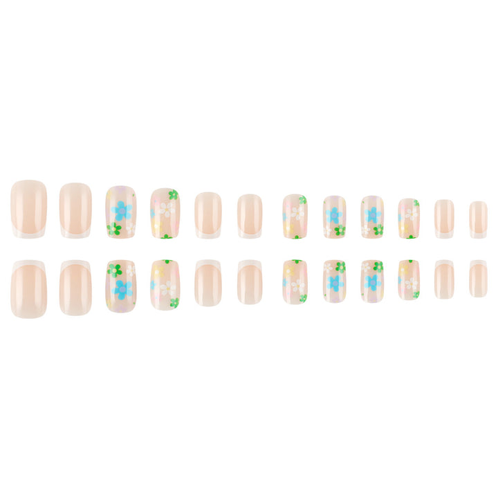 Floral French Tip Press-On Nail Set Kalsten