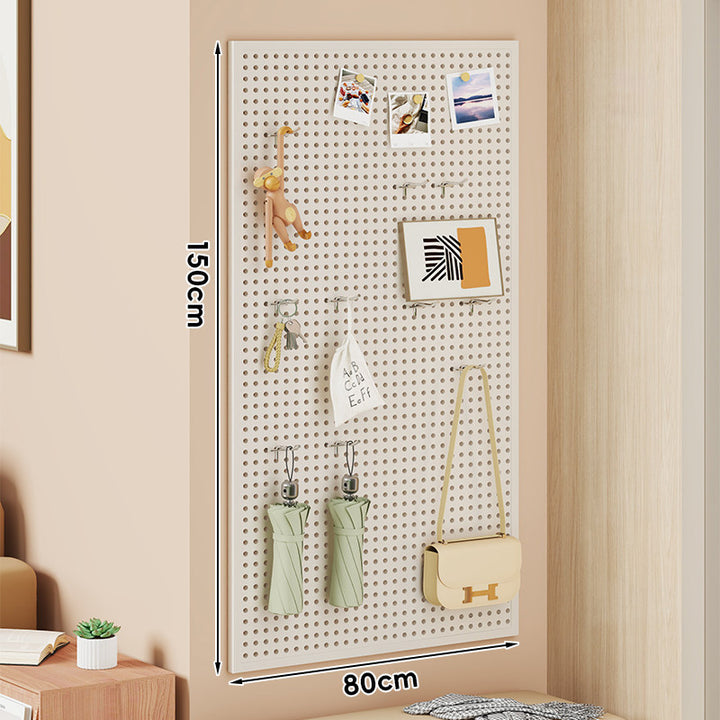 Wall-Mounted Perforated Metal Pegboard Organizer Panel