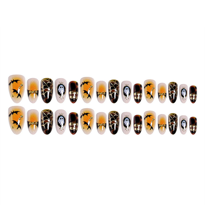 Artificial nails with Halloween motifs and glitter details Kalsten