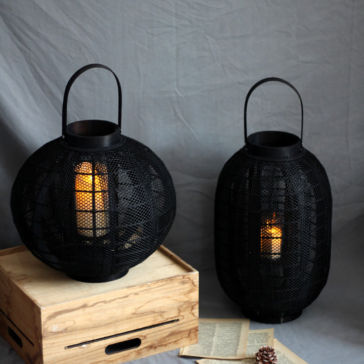 Decorative metal lantern with handle Kalsten