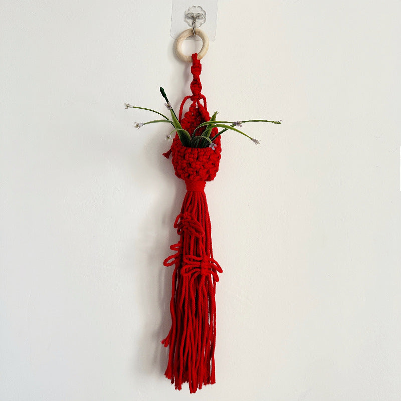 Macrame Plant Hanger with Decorative Tassels Kalsten