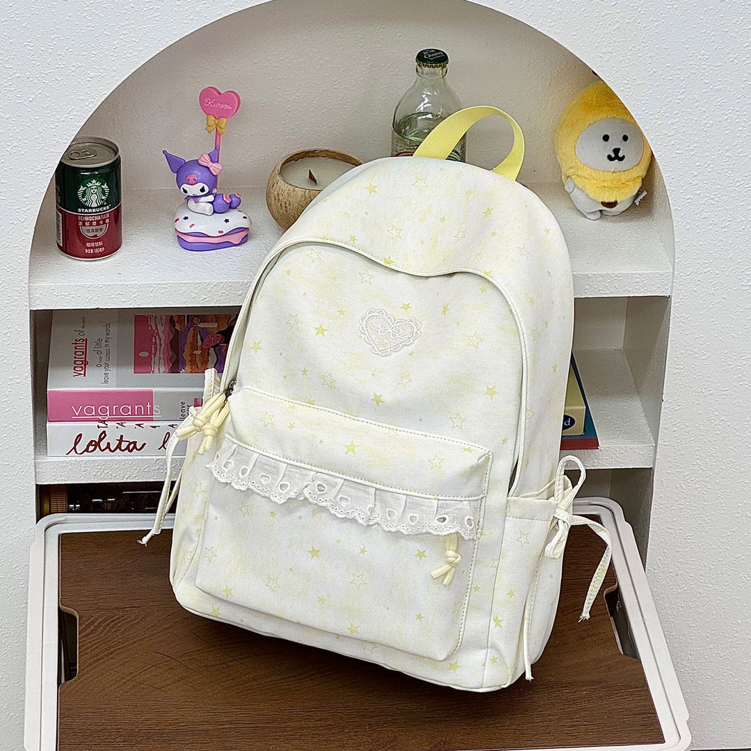 Cute Decorative Star-Embellished Backpack Kalsten
