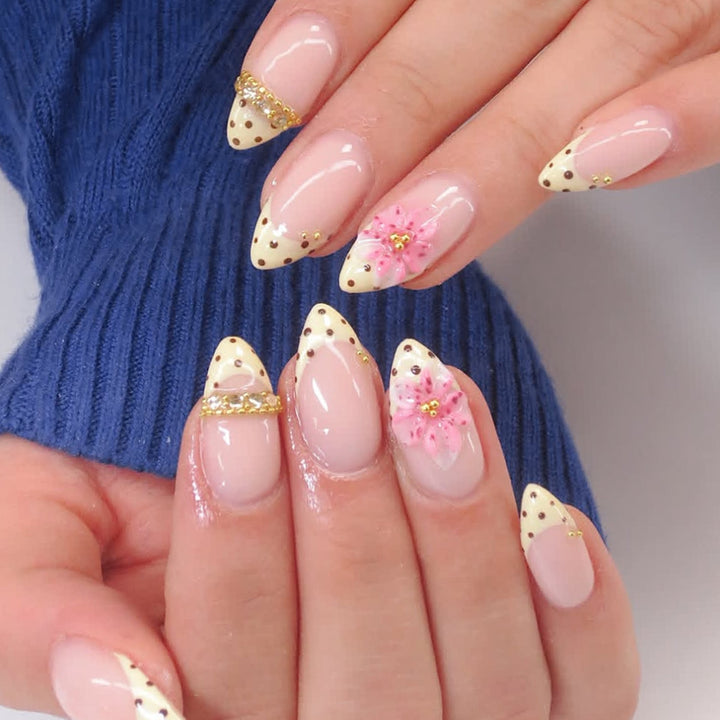 Floral Accent Gel Nail Art Kalsten