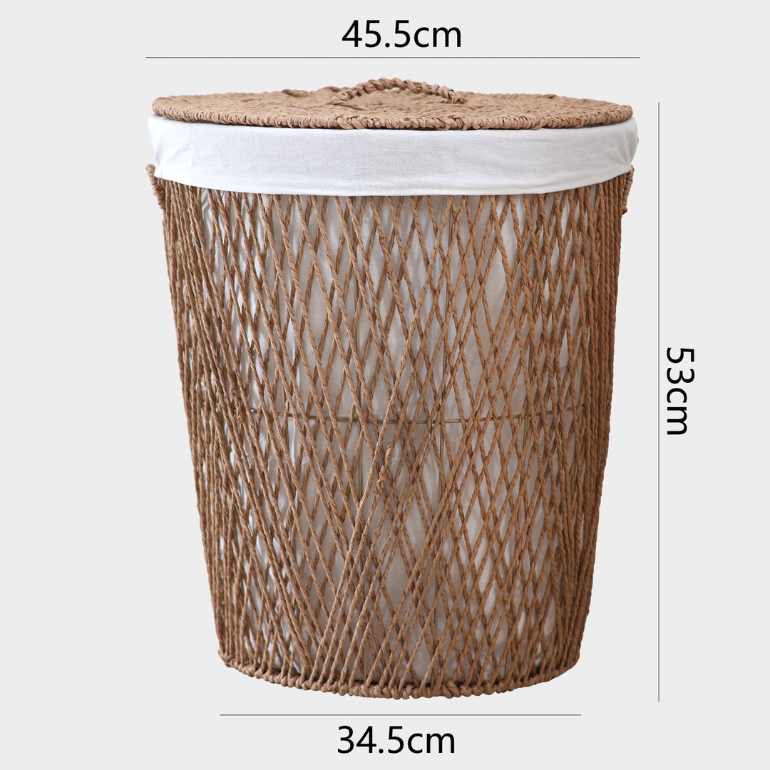 Decorative laundry basket with lid Kalsten