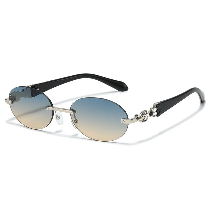 Fashion-Forward Decorative Oval Sunglasses Kalsten