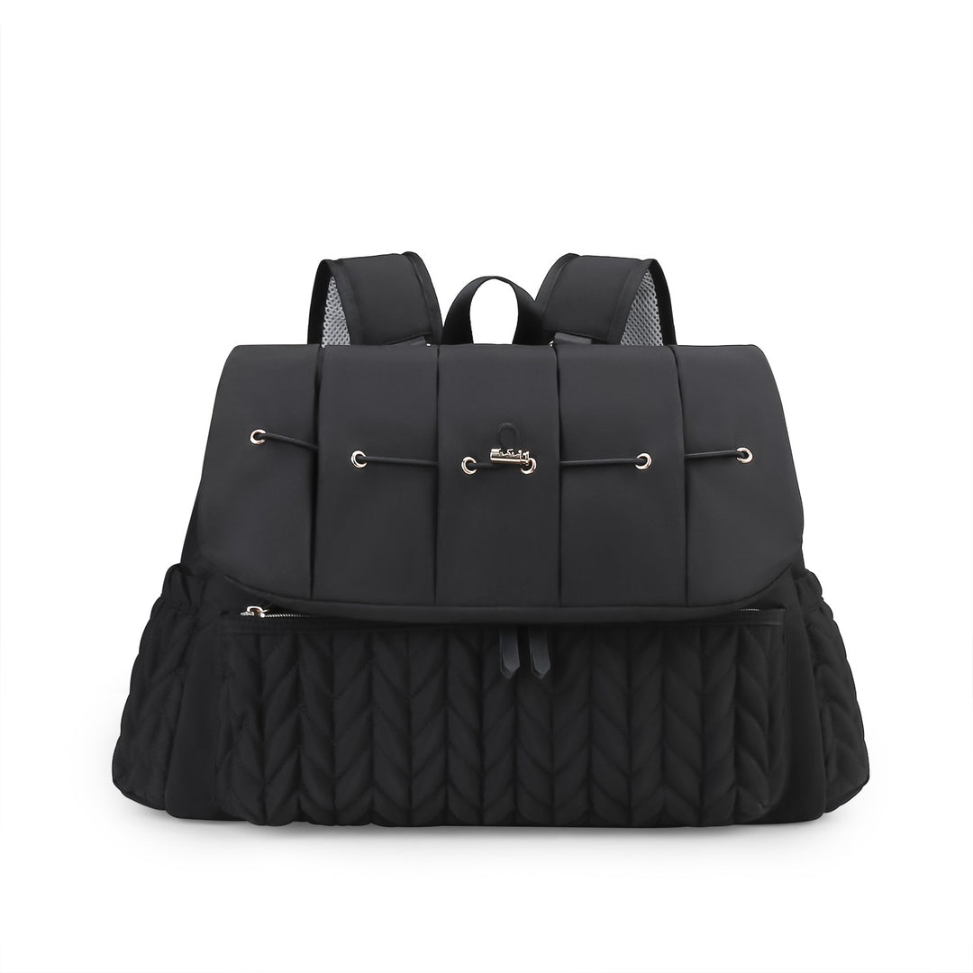 Elegant and Stylish Backpack with Faux Leather and Woven Design Kalsten