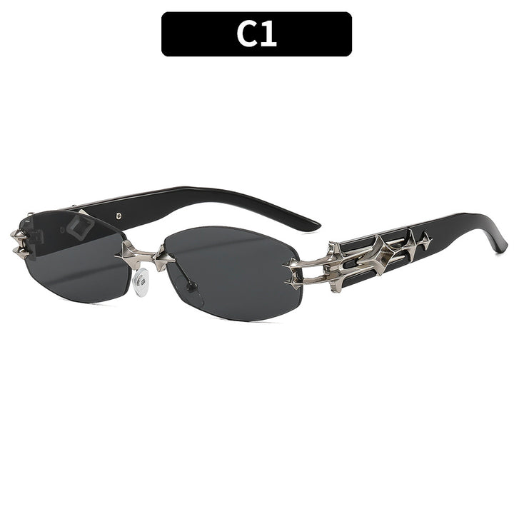Artistic Geometric Metal Frame Sunglasses