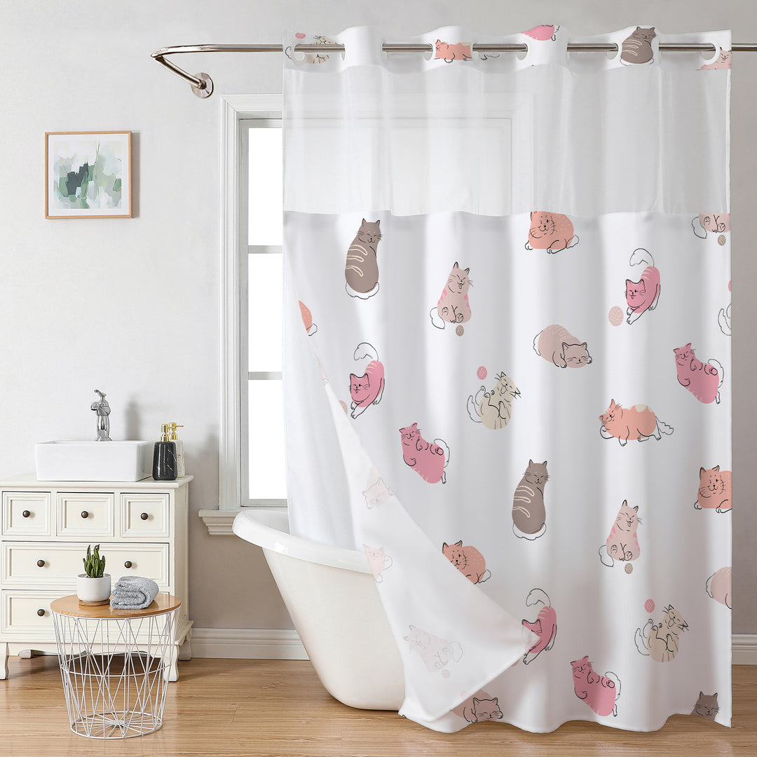Strawberry-Themed Shower Curtain Kalsten