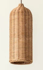Handmade pendant light made of braided rattan Kalsten