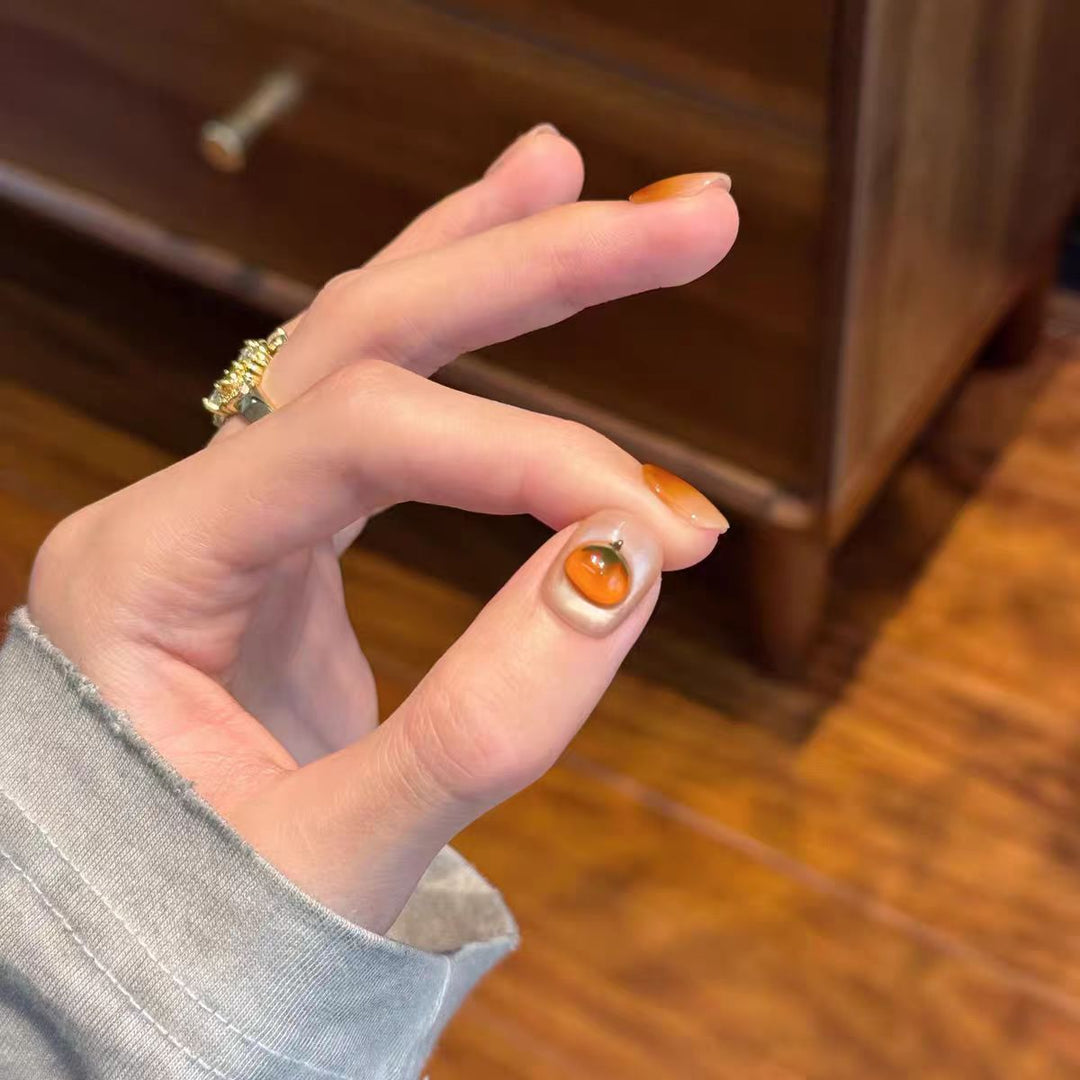 Artistic Floral Gel Nail Extensions