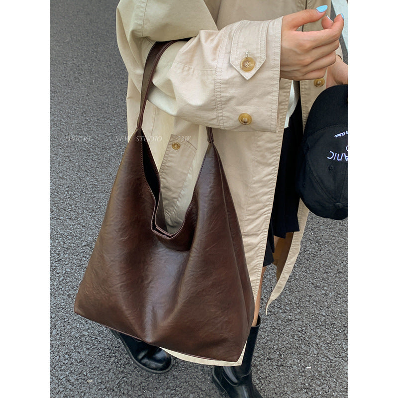 Sleek Soft Leather Hobo Bag Kalsten