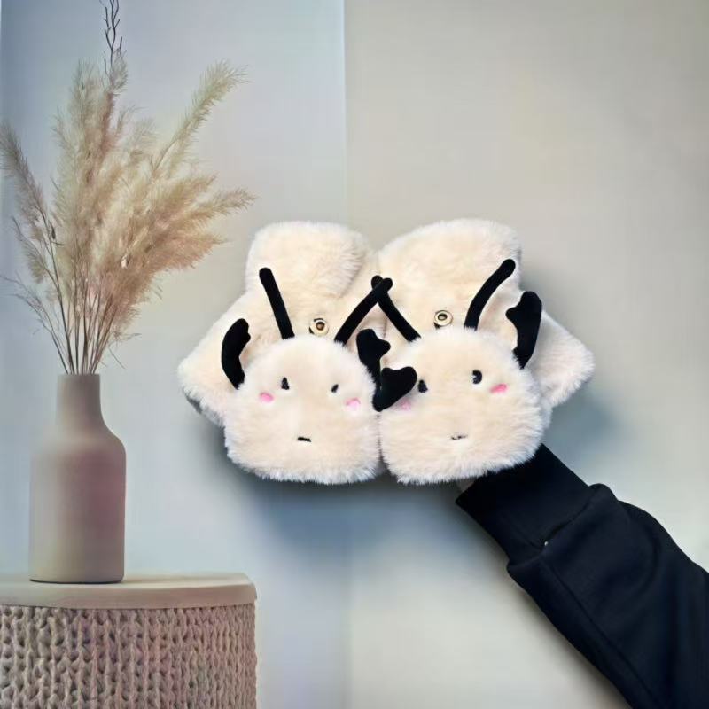 Plush Soccer-Themed Slippers Kalsten