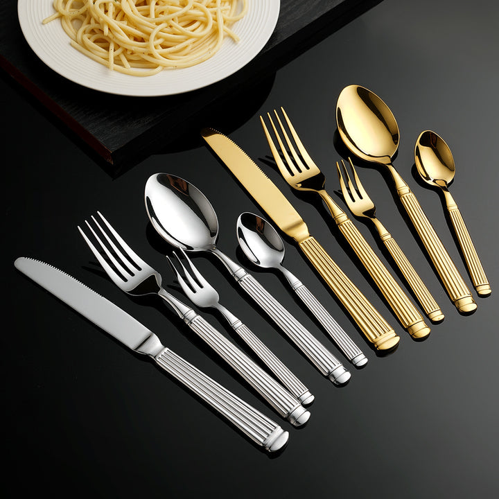 Elegant dessert spoon with exclusive surface design Kalsten