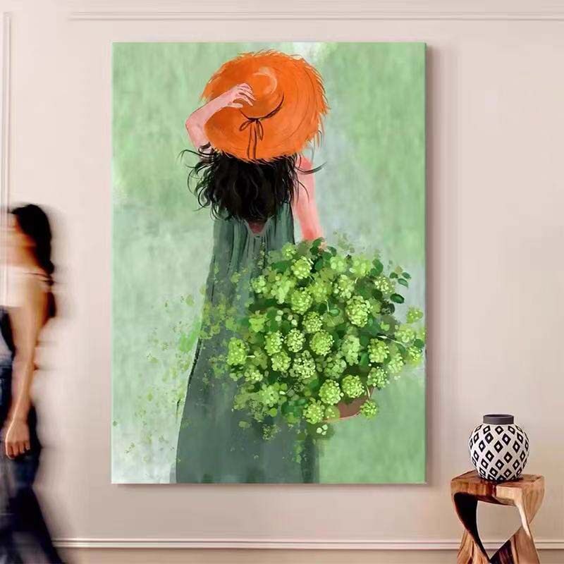 Playful Bunny and Child Canvas Art
