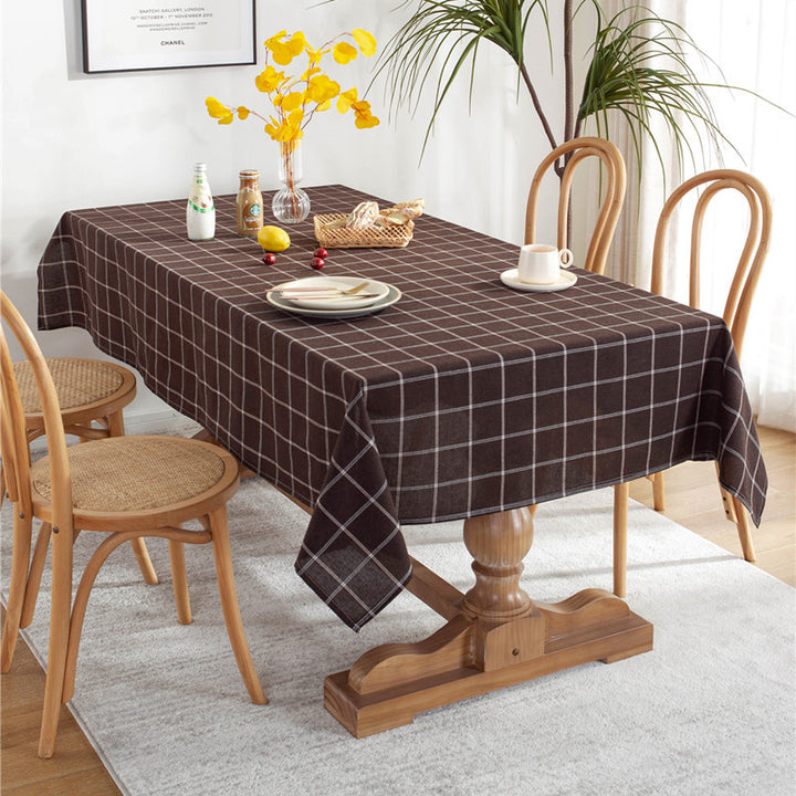 Modern Classic Checkered Tablecloth