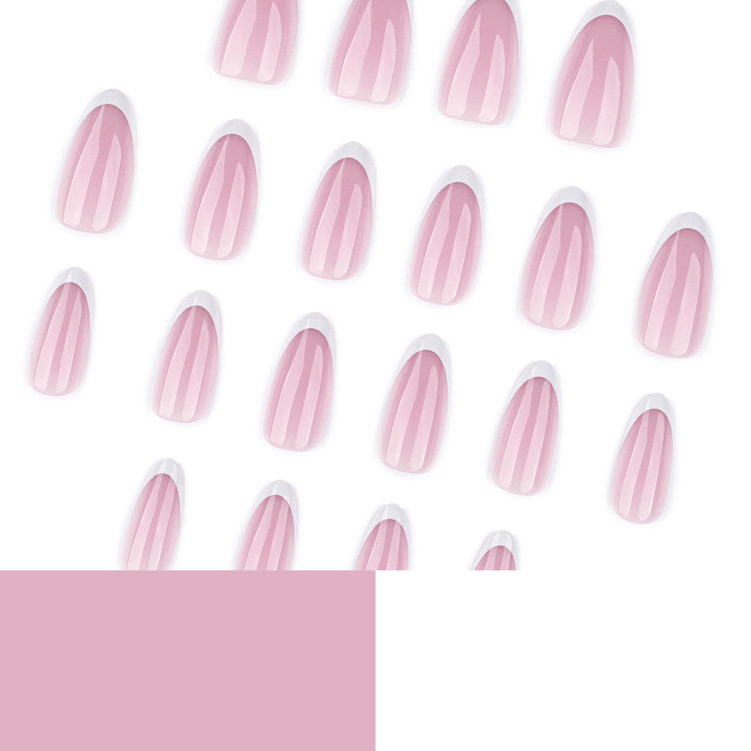 Artful nail extensions with elegant gradient and precise French tip Kalsten