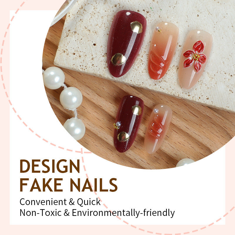 Artistic Floral-Accent Press-On Nail Collection