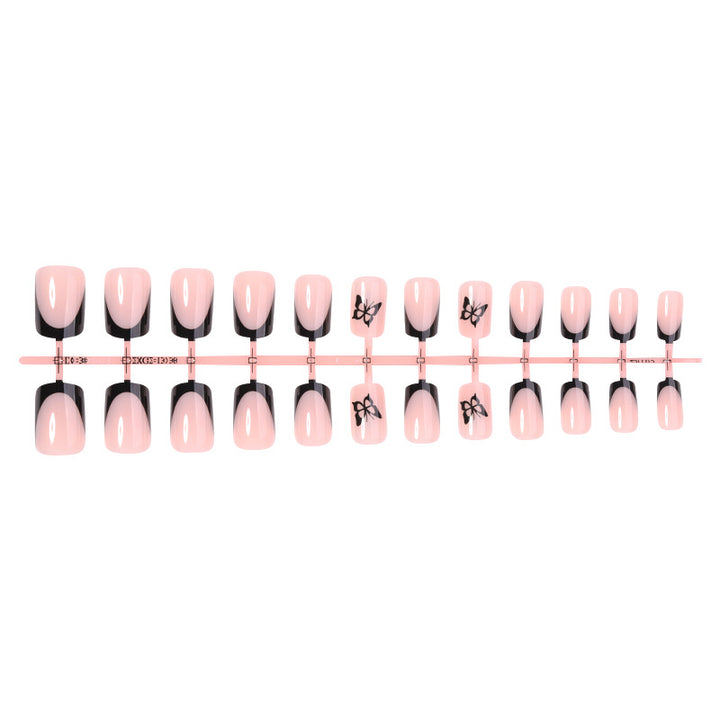 Decorative Press-On Nail Set with Elegant Bow Accents kalsten