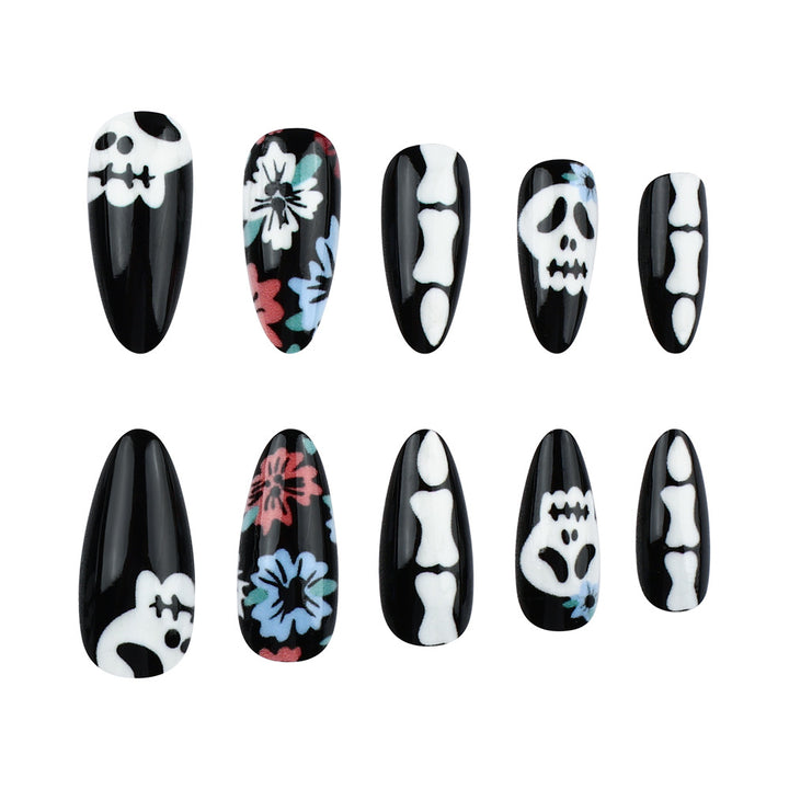Artistic Halloween-Themed Press-On Nails Kalsten