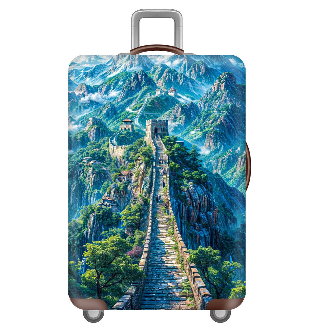 Unisex Hard Shell Suitcase with Dreamy Landscape Design Kalsten
