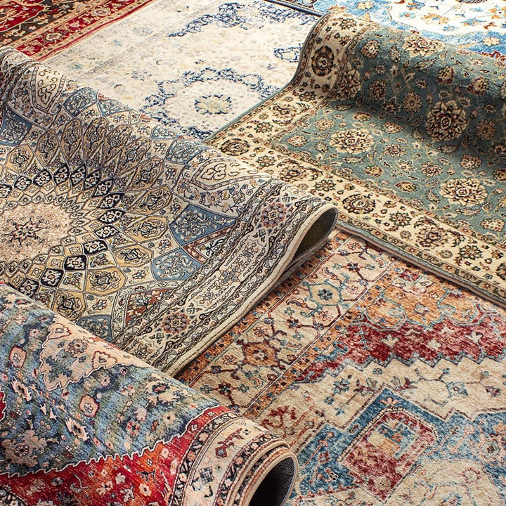 Vintage-Inspired Floral Print Area Rug