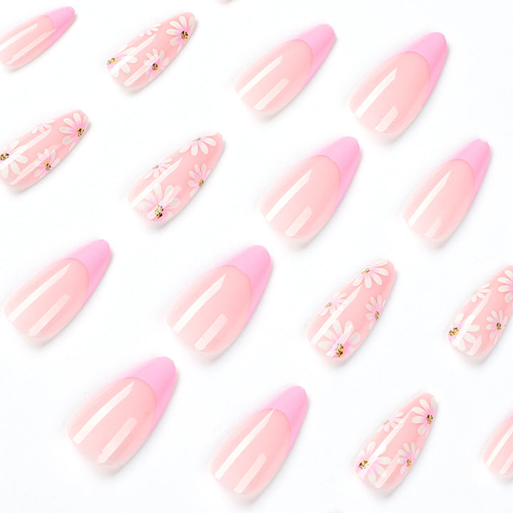 Artful Nail Extensions with Floral Design Kalsten