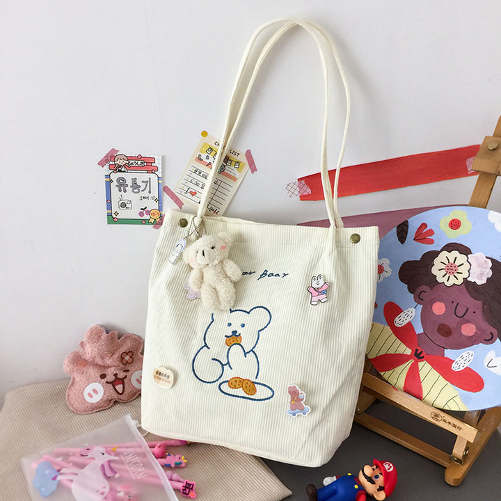 Cute Cartoon Bear Tote Bag