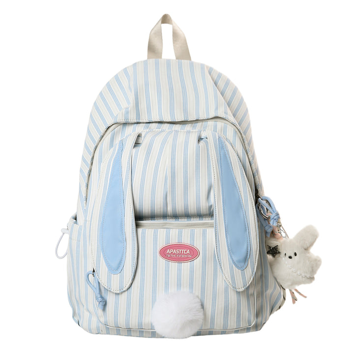 Cute Bunny Ears Striped School Backpack Kalsten