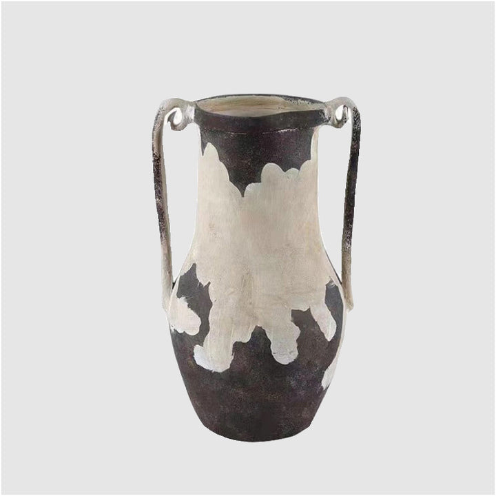 Artistic White and Black Decorative Pitcher