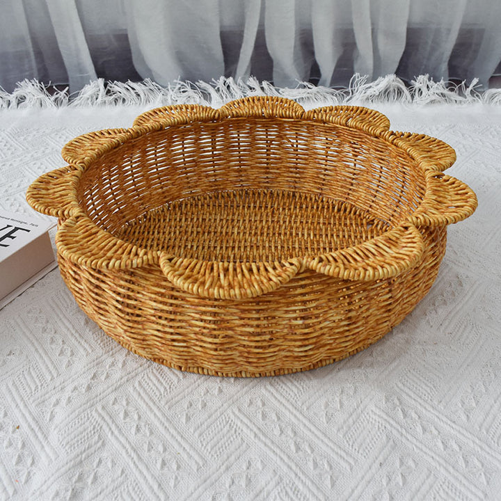 Decorative Woven Flower-Shaped Basket Kalsten