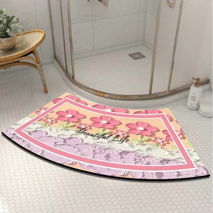 Artistic Curved Bath Mat Kalsten