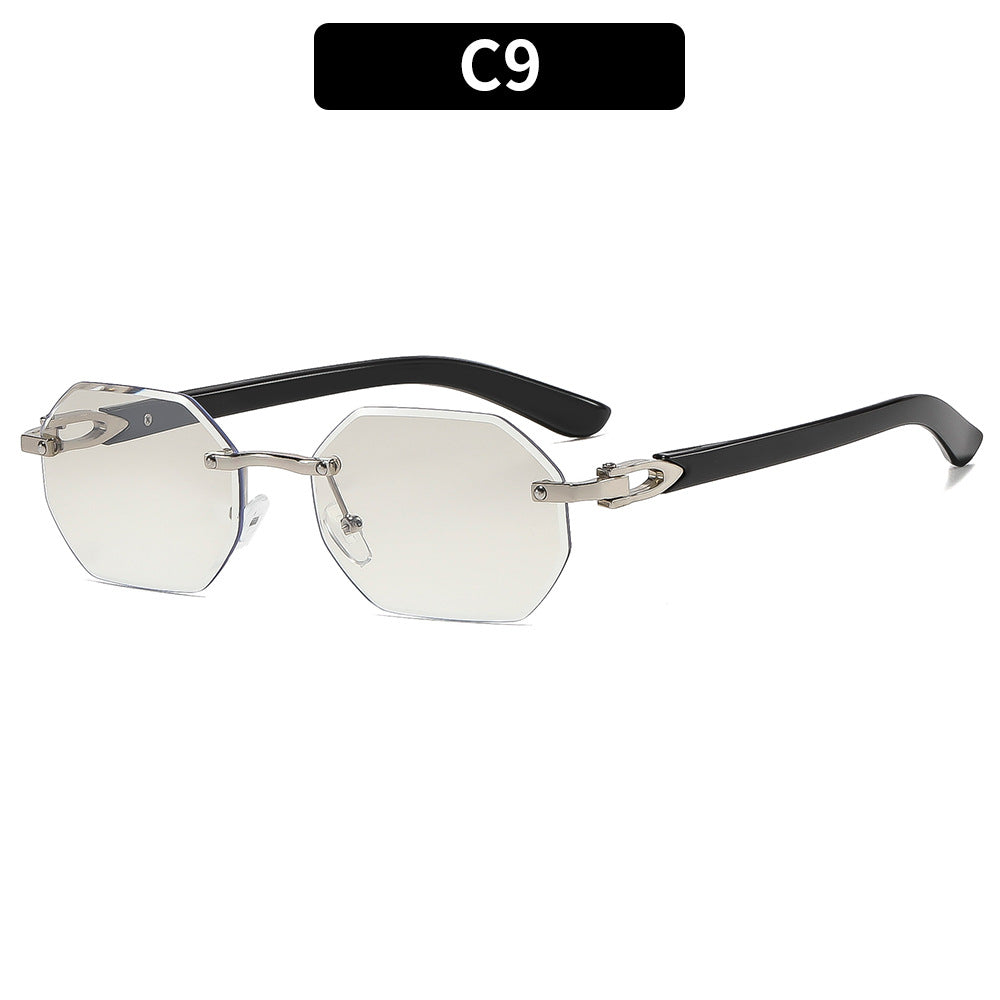 Octagonal Frame Sunglasses with Distinctive Tortoiseshell Accents