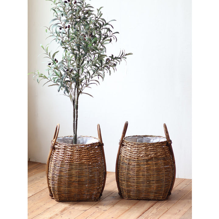 Braided storage basket with practical handles Kalsten