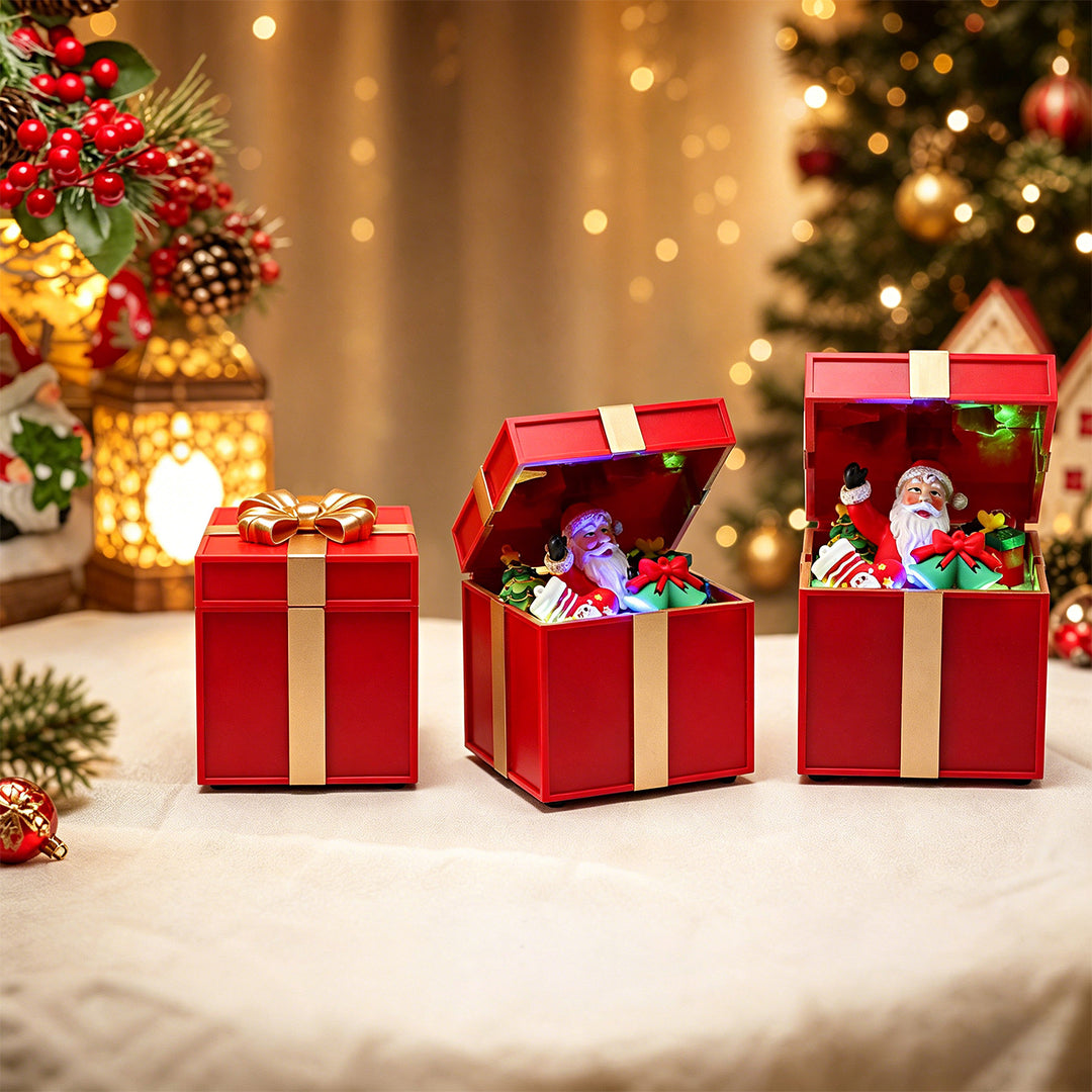 Decorative Christmas box with LED lighting Kalsten