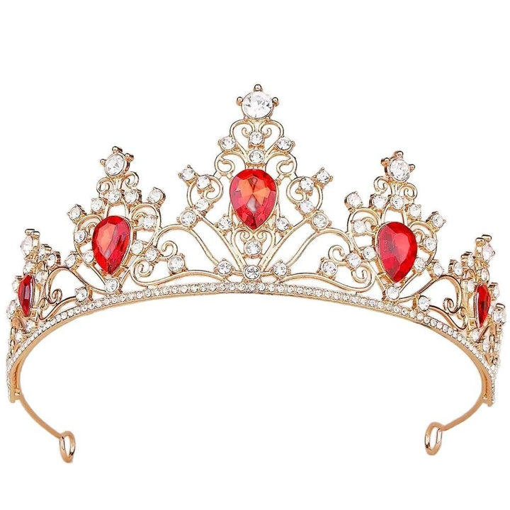 Girl crown with sparkling crystals and elegant birthday sash set Kalsten